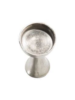 Kerzenleuchter, Silber -Einrichtungsgegenstände Geschäft RawSilverFinish Kerzenleuchter Silber 9x19 pla