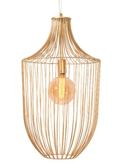 Einrichtungsgegenstände Geschäft -Einrichtungsgegenstände Geschäft Sakata Pendelleuchte Gold 35x35x120 per1