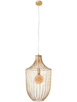 Hängeleuchte, Gold -Einrichtungsgegenstände Geschäft Sakata Pendelleuchte Gold 35x35x120 per3