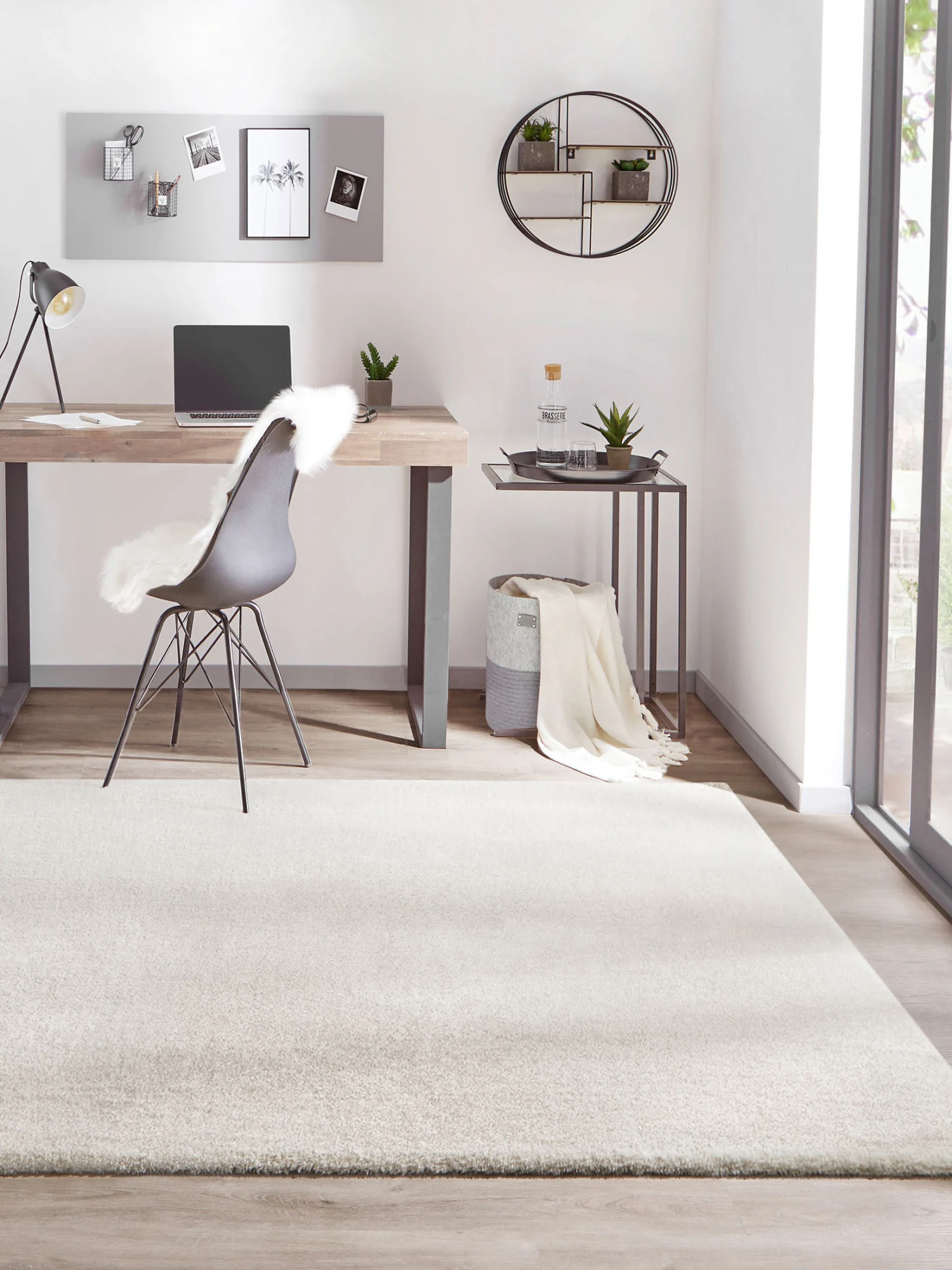 Hochflor-Teppich, Weiss Hochflor-Teppich, Weiss -Einrichtungsgegenstände Geschäft Sensation UniTeppich weiss 160x230 mil2