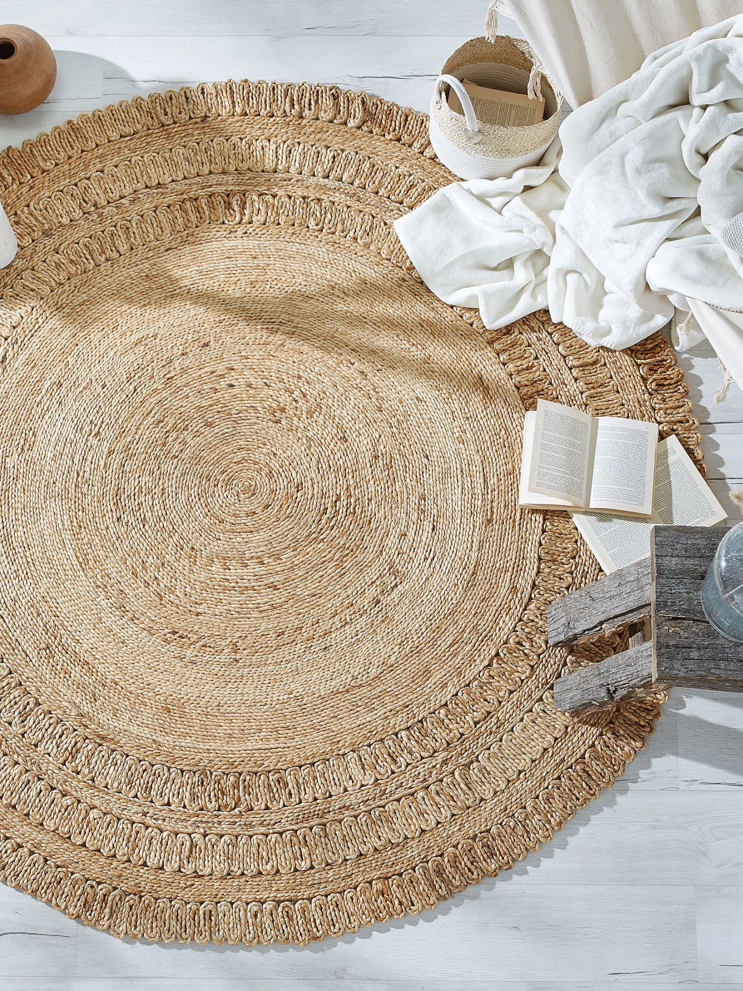 Jute-Teppich, Natural Jute-Teppich, Natural -Einrichtungsgegenstände Geschäft Skyarp JuteTeppich Beige Natural 150rund mil2