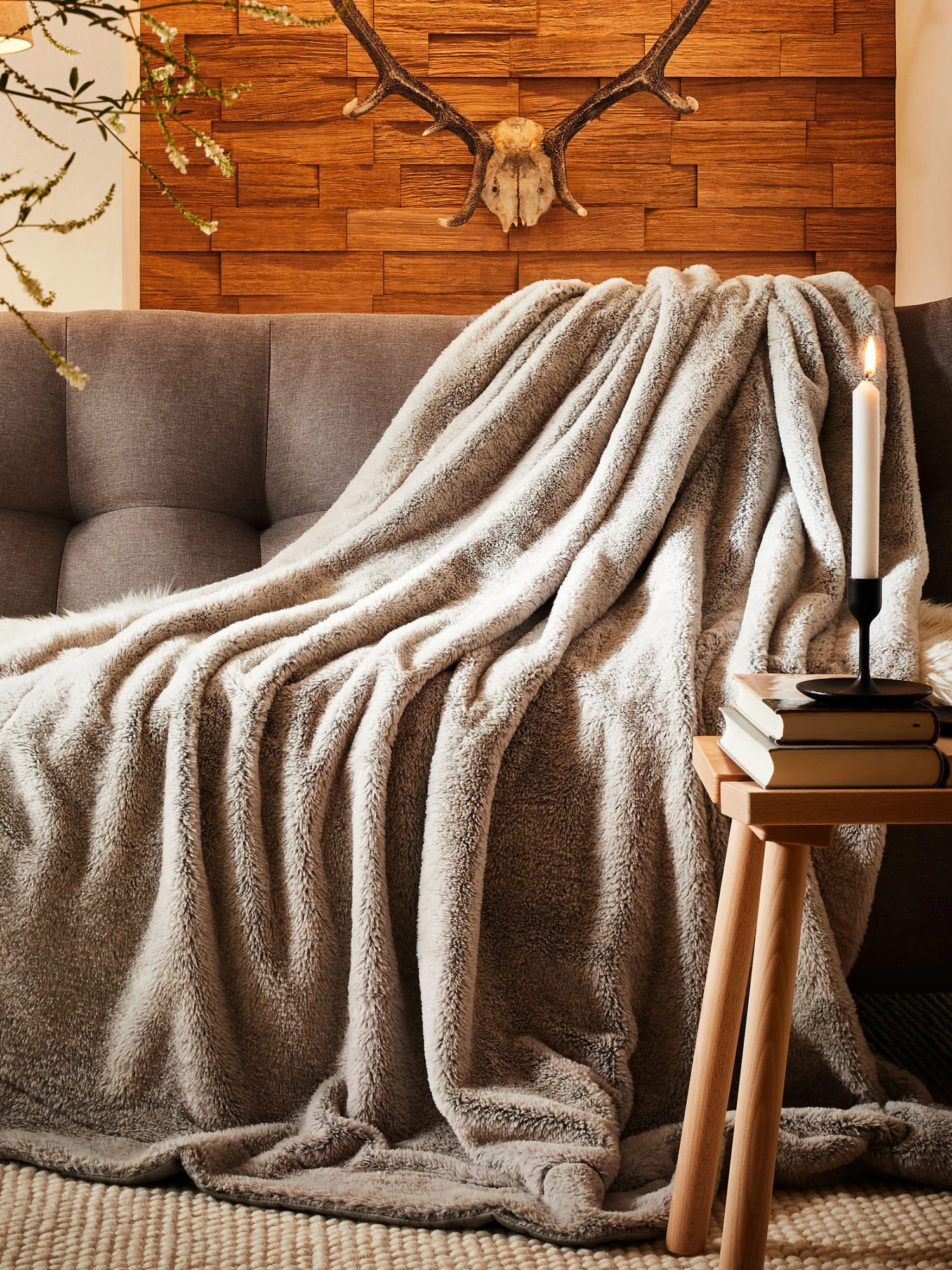 Decke, Stone Decke, Stone -Einrichtungsgegenstände Geschäft Snorre Decke grau Stone 150x200 mil