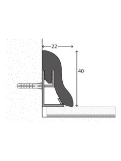 Sockelleiste, Aristan Oak -Einrichtungsgegenstände Geschäft Sockelleiste4cm Zubehoer 4x250 schema 12