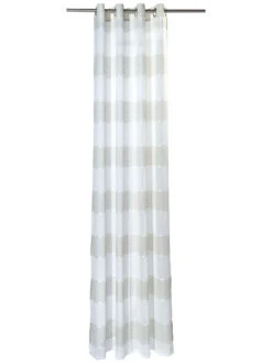 Ösenschal, Taupe 3 Ösenschal, Taupe -Einrichtungsgegenstände Geschäft Sontje Gardine Oesenschal Beige Taupe 140x245 pla1