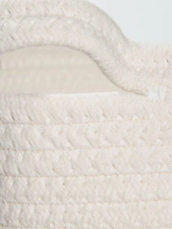 Korb, Braun/Weiss -Einrichtungsgegenstände Geschäft Souble Korb Braun BraunWeiss 24x24x23 lup2