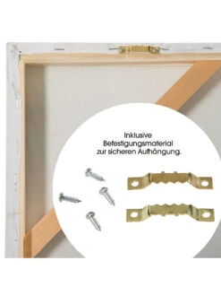 Leinwand-handgemalt, Hellgraublau -Einrichtungsgegenstände Geschäft SteginsMeer Leinwandbild Hellblau 60x120 ruk