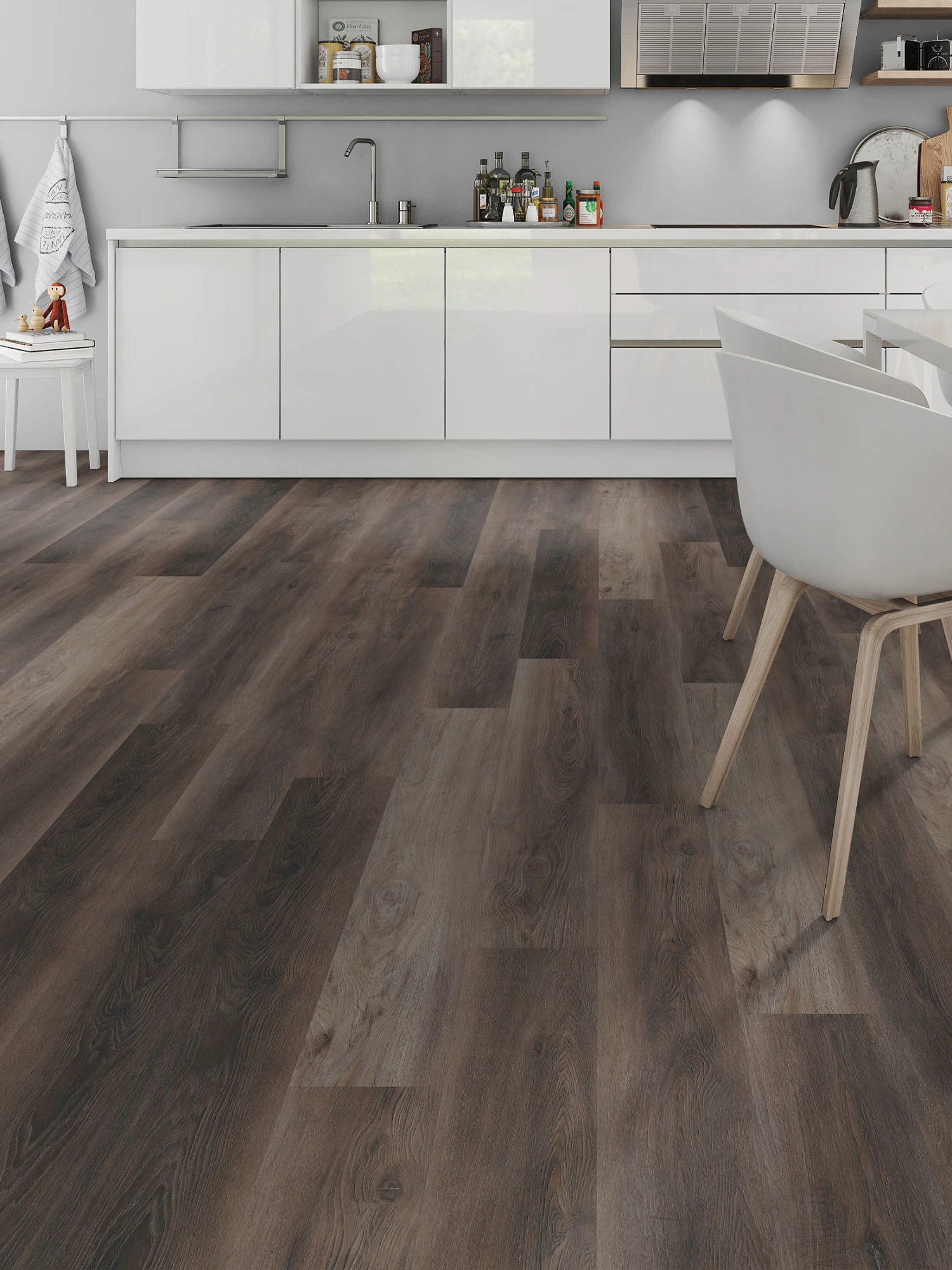 Vinylboden, Walnut Brown 050 Vinylboden, Walnut Brown 050 -Einrichtungsgegenstände Geschäft Strong55 VinylPlanke WalnutBrown mil