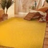 Baumwoll-Teppich, Sonnengelb 2 Baumwoll-Teppich, Sonnengelb -Einrichtungsgegenstände Geschäft Summerweave Handwebteppich gelb Sonnengelb 170x240 mil