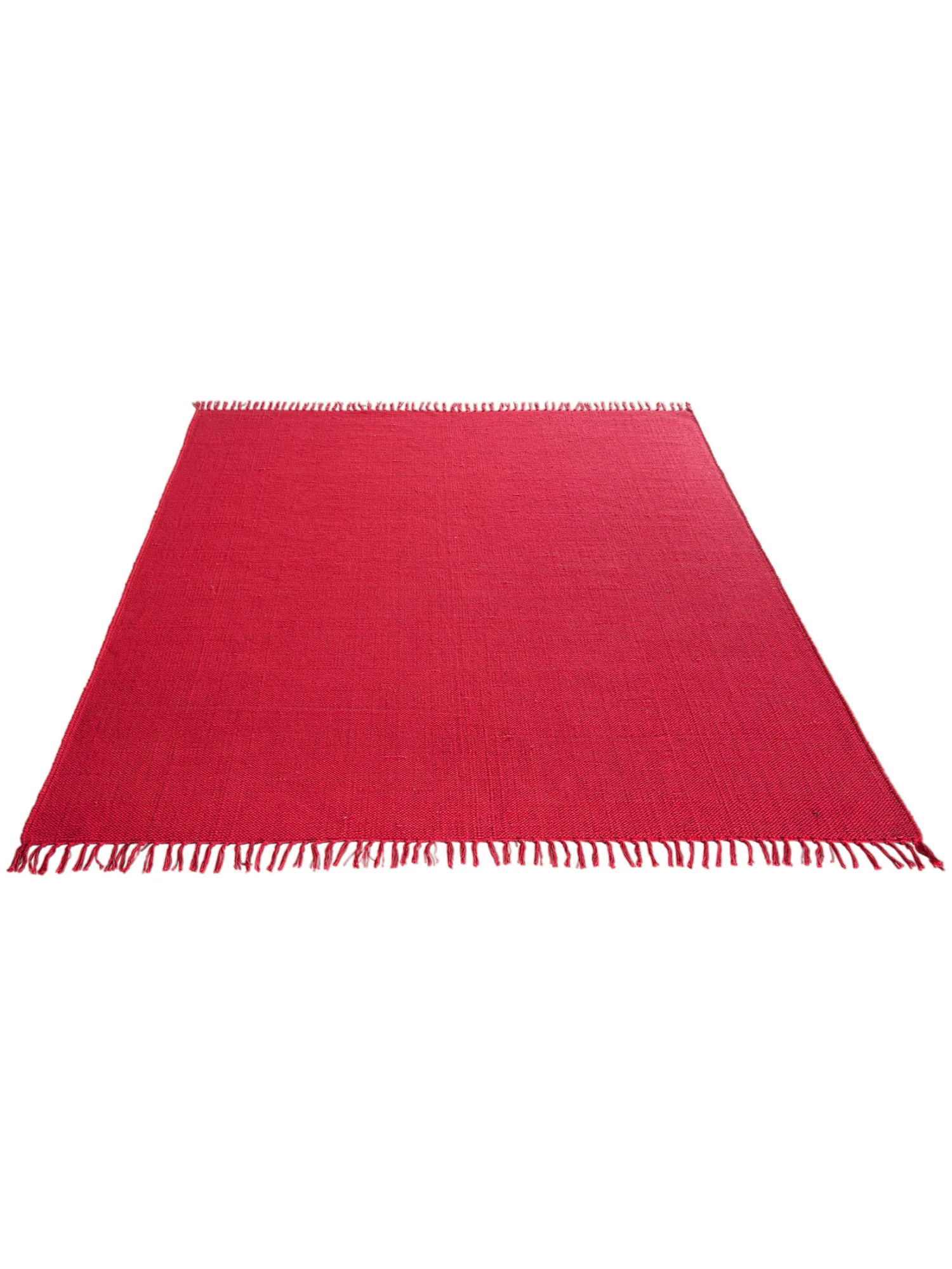 Baumwoll-Teppich, Himbeerrot Baumwoll-Teppich, Himbeerrot -Einrichtungsgegenstände Geschäft Summerweave Handwebteppich rot Himbeerrot 170x240 fper