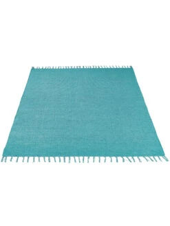 Flachgewebe-Teppich, Türkis -Einrichtungsgegenstände Geschäft Summerweave Handwebteppich tuerkis per