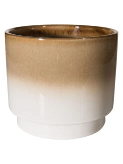Pflanztopf, Beige-Weiss