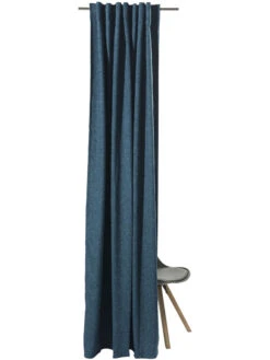 Vorhang Mit Gardinenband, Petrol -Einrichtungsgegenstände Geschäft Sunna Gardine VerdeckteSchlaufe Blau Petrol 140x245 pla2