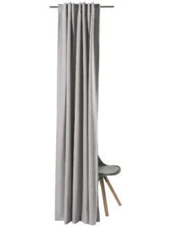 Vorhang Mit Gardinenband, Silber -Einrichtungsgegenstände Geschäft Sunna Gardine VerdeckteSchlaufe Hellgrau Silber 140x245 pla2