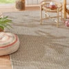 Outdoor-Teppich, Sand -Einrichtungsgegenstände Geschäft Talagante Flachgewebeteppich Beige Sand 120x170 mil3