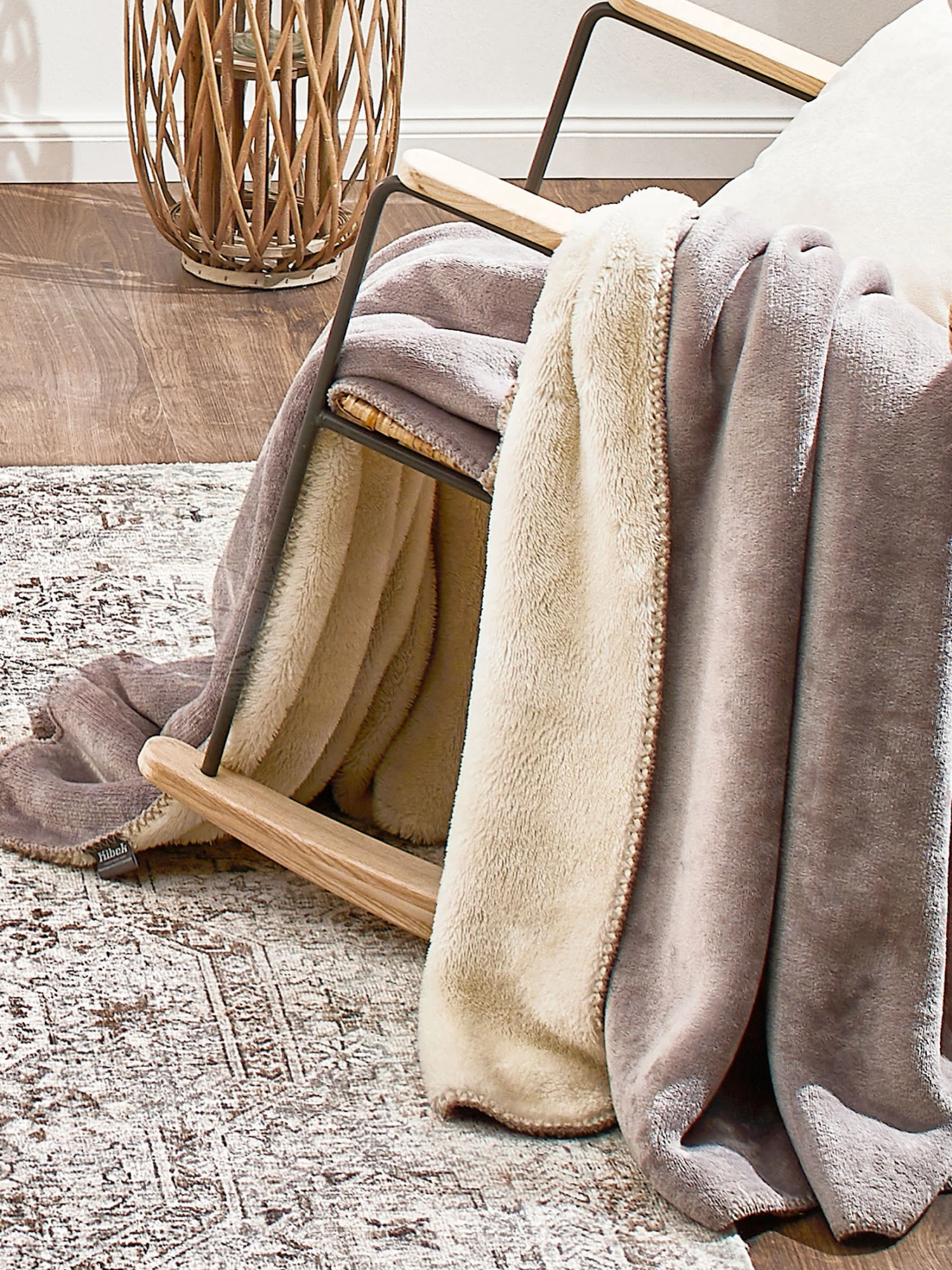 Decke, Wolle Decke, Wolle -Einrichtungsgegenstände Geschäft Talvi Decke Beige Wolle 150x200 mil