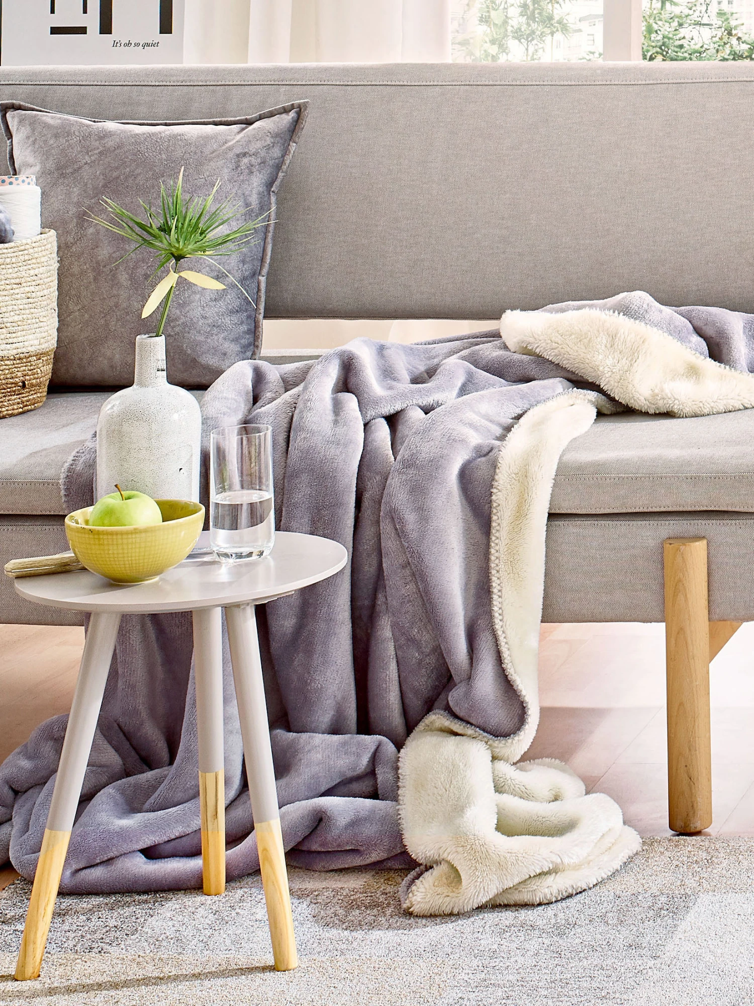 Decke, Silber Decke, Silber -Einrichtungsgegenstände Geschäft Talvi Decke Grau Silber 150x200 mil