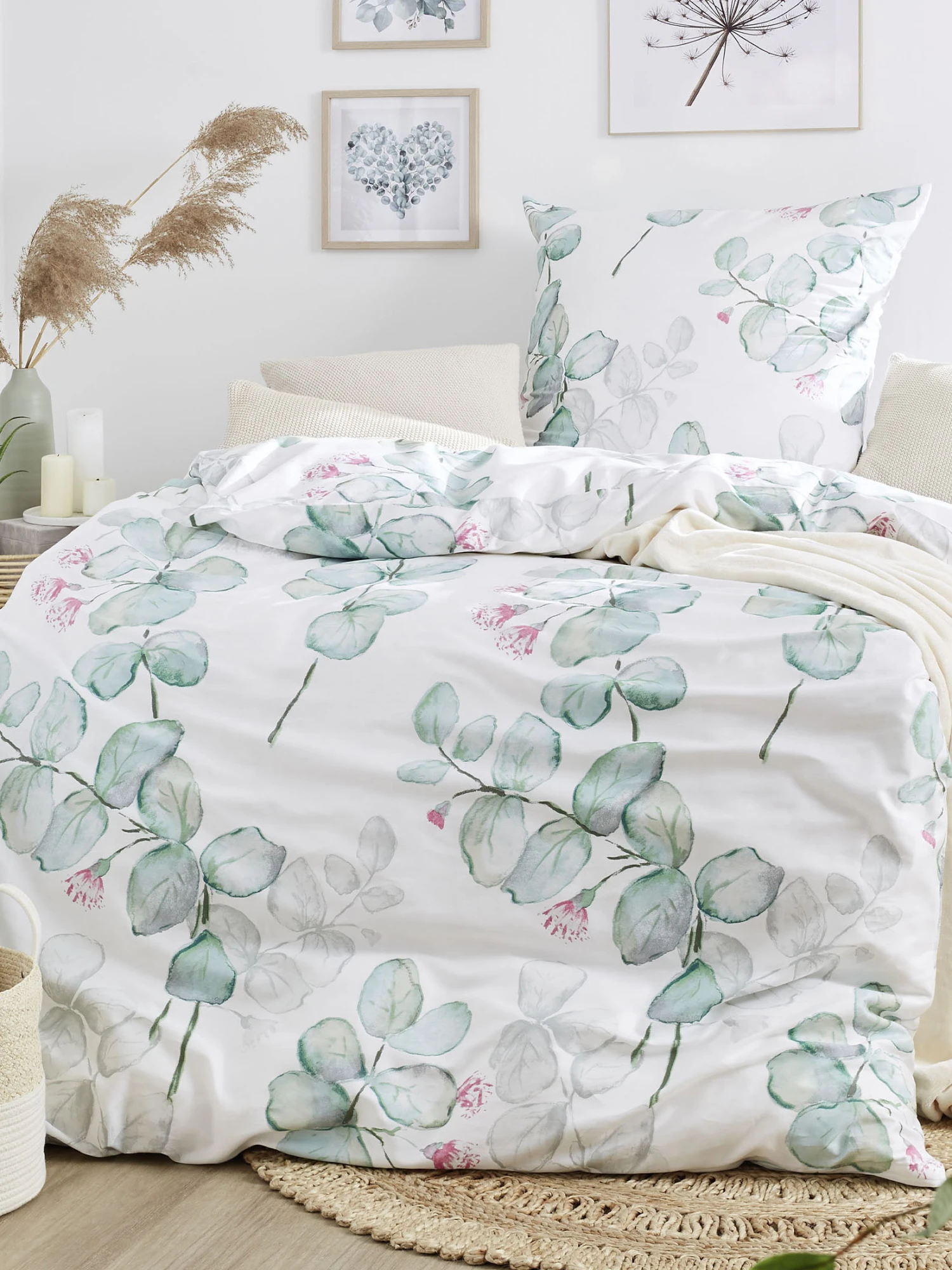 Bettwäsche, Eukalyptus Bettwäsche, Eukalyptus -Einrichtungsgegenstände Geschäft Tanami Bettwaesche Gruen Eukalyptus 135x200 mil