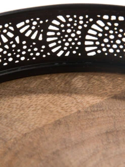 Deko-Tablett, Black -Einrichtungsgegenstände Geschäft Tasullo Tablett Schwarz Black 20x20x5 lup