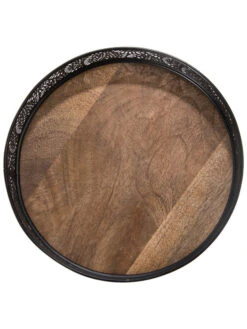 Deko-Tablett, Black -Einrichtungsgegenstände Geschäft Tasullo Tablett Schwarz Black 20x20x5 pla