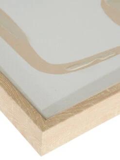 Leinwand-Druck-handbemalt, Beige/Weiss -Einrichtungsgegenstände Geschäft Theodora Druckgerahmt Beige BeigeWeiss 30x40 lup2