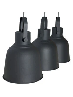 Hängeleuchte, Sand Black -Einrichtungsgegenstände Geschäft Timelessi 3erHaengeleuchte Schwarz SandBlack 25x72x183 lup