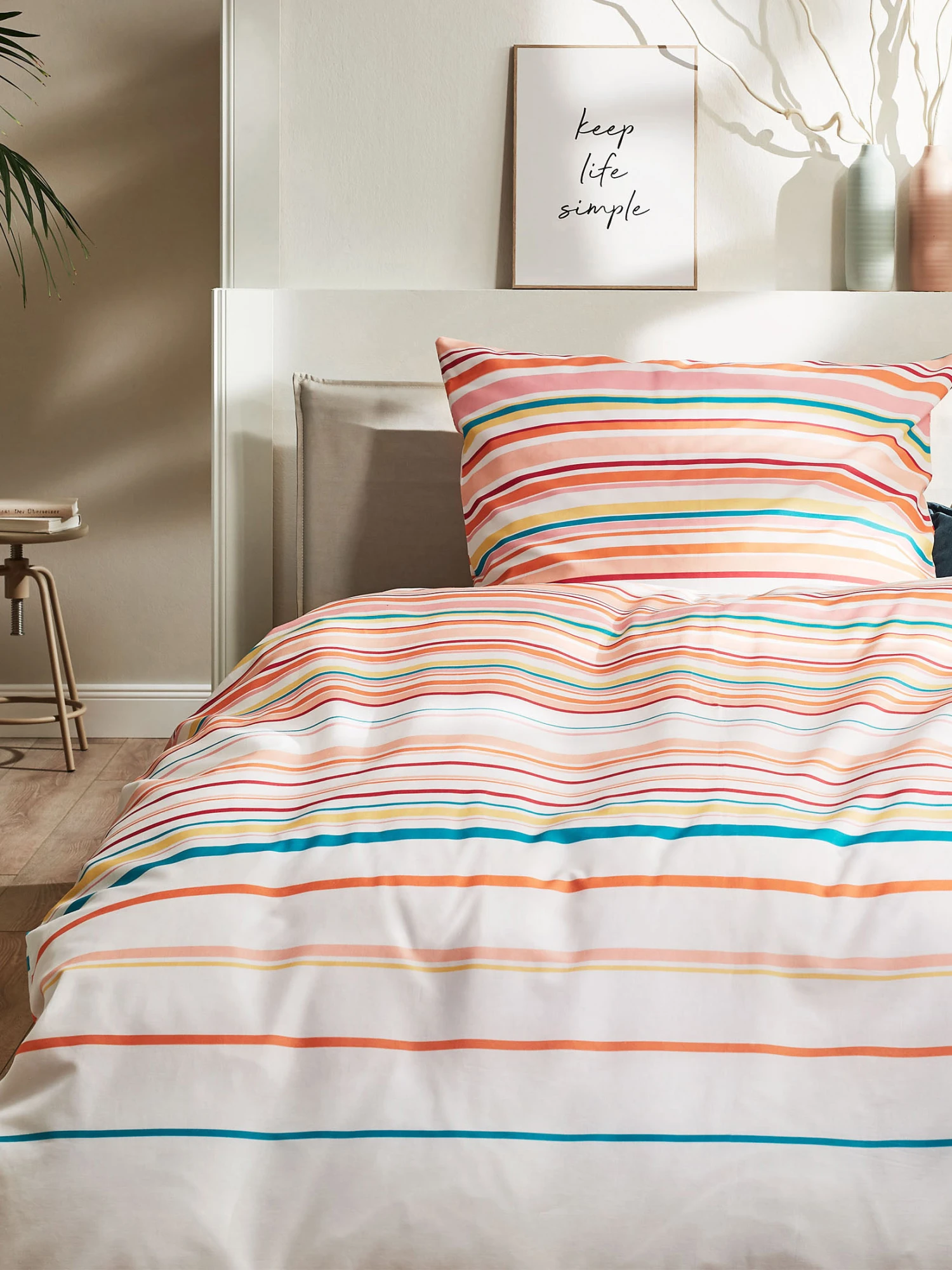 Renforcé-Bettwäsche, Koralle Renforcé-Bettwäsche, Koralle -Einrichtungsgegenstände Geschäft Tivi Bettwaesche Rosa Koralle 135x200 mil