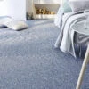 Flachgewebe-Teppichboden, Azur 32 -Einrichtungsgegenstände Geschäft Tromsoe Teppichboden Blau Azur32 mil