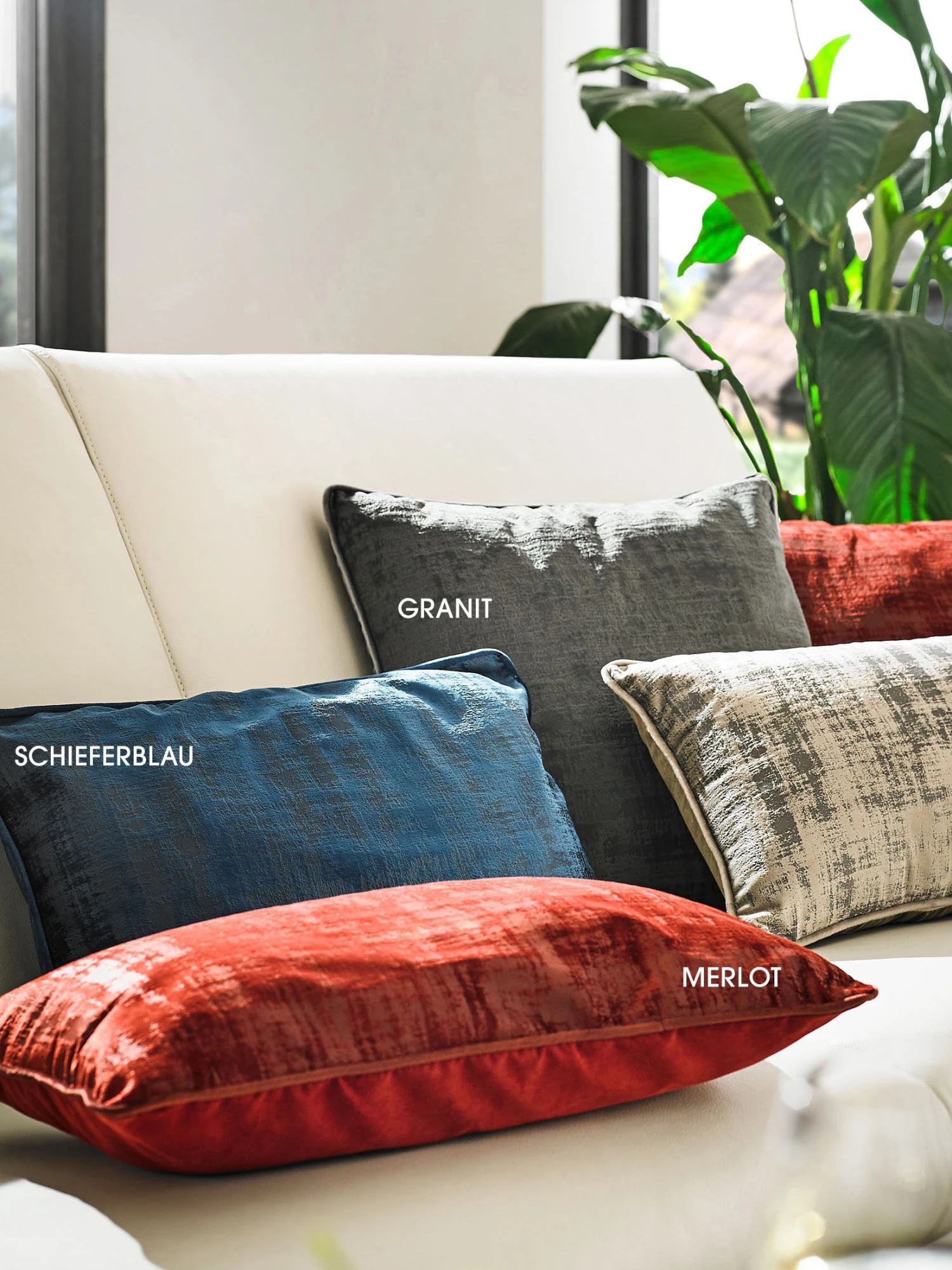 Kissen, Merlot Kissen, Merlot -Einrichtungsgegenstände Geschäft VelvetTrend Kissen mehrfarbig mil 2