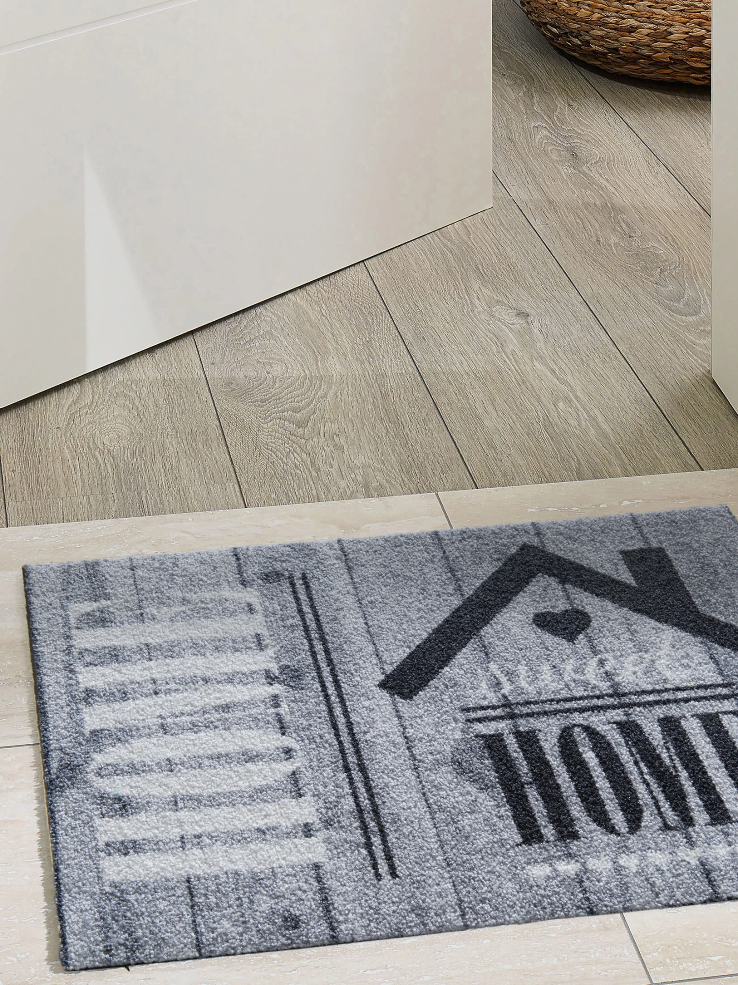 Sauberlaufmatte, Home Sweet Grey Sauberlaufmatte, Home Sweet Grey -Einrichtungsgegenstände Geschäft VintageWood Sauberlaufmatte Grau HomeSweetGrey 66x100 mil