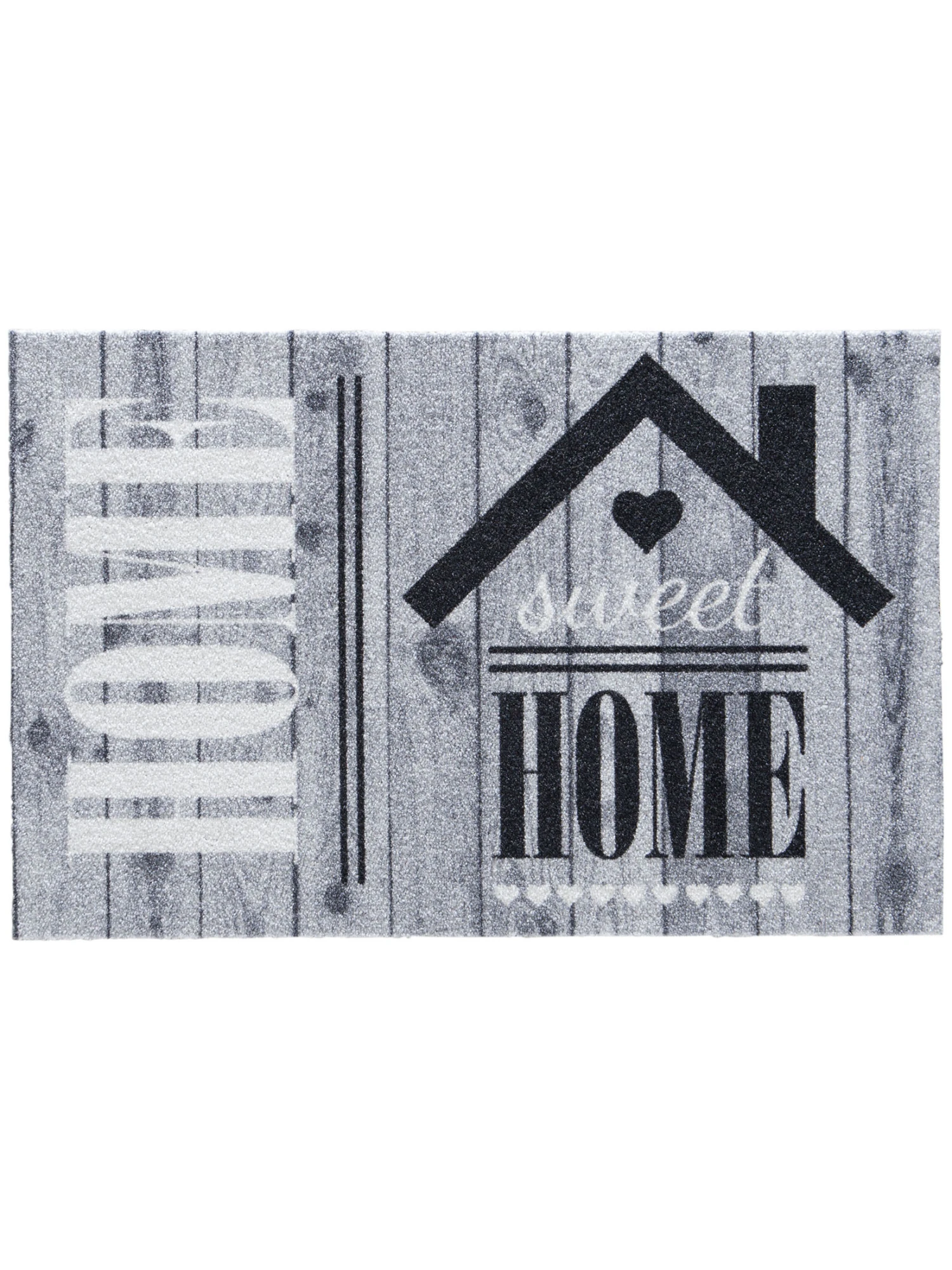 Sauberlaufmatte, Home Sweet Grey Sauberlaufmatte, Home Sweet Grey -Einrichtungsgegenstände Geschäft VintageWood Sauberlaufmatte Grau HomeSweetGrey 66x100 pla