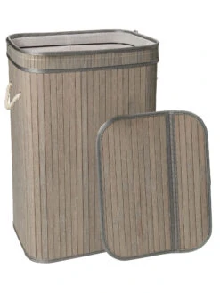 Korb, Hellgrau -Einrichtungsgegenstände Geschäft WaescheboxBen Korb Hellgrau 30x40x60 offen per3