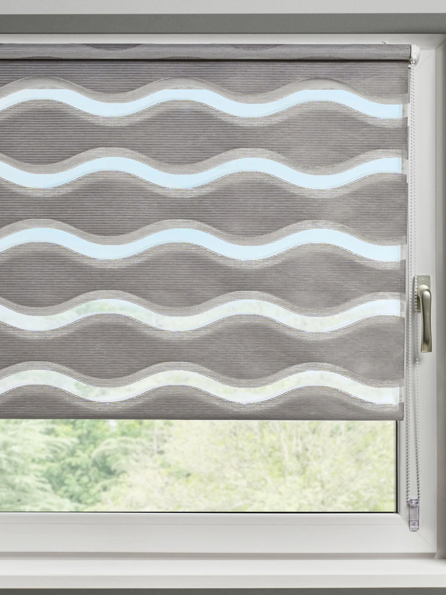 Rollo, Stein Rollo, Stein -Einrichtungsgegenstände Geschäft WaveDuo Rollo grau stein 40x150 mil