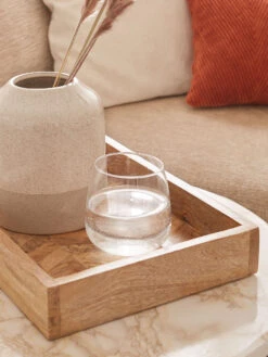 Deko-Tablett, Braun 6 Deko-Tablett, Braun -Einrichtungsgegenstände Geschäft WoodenMosaik DekoTablett Braun mil