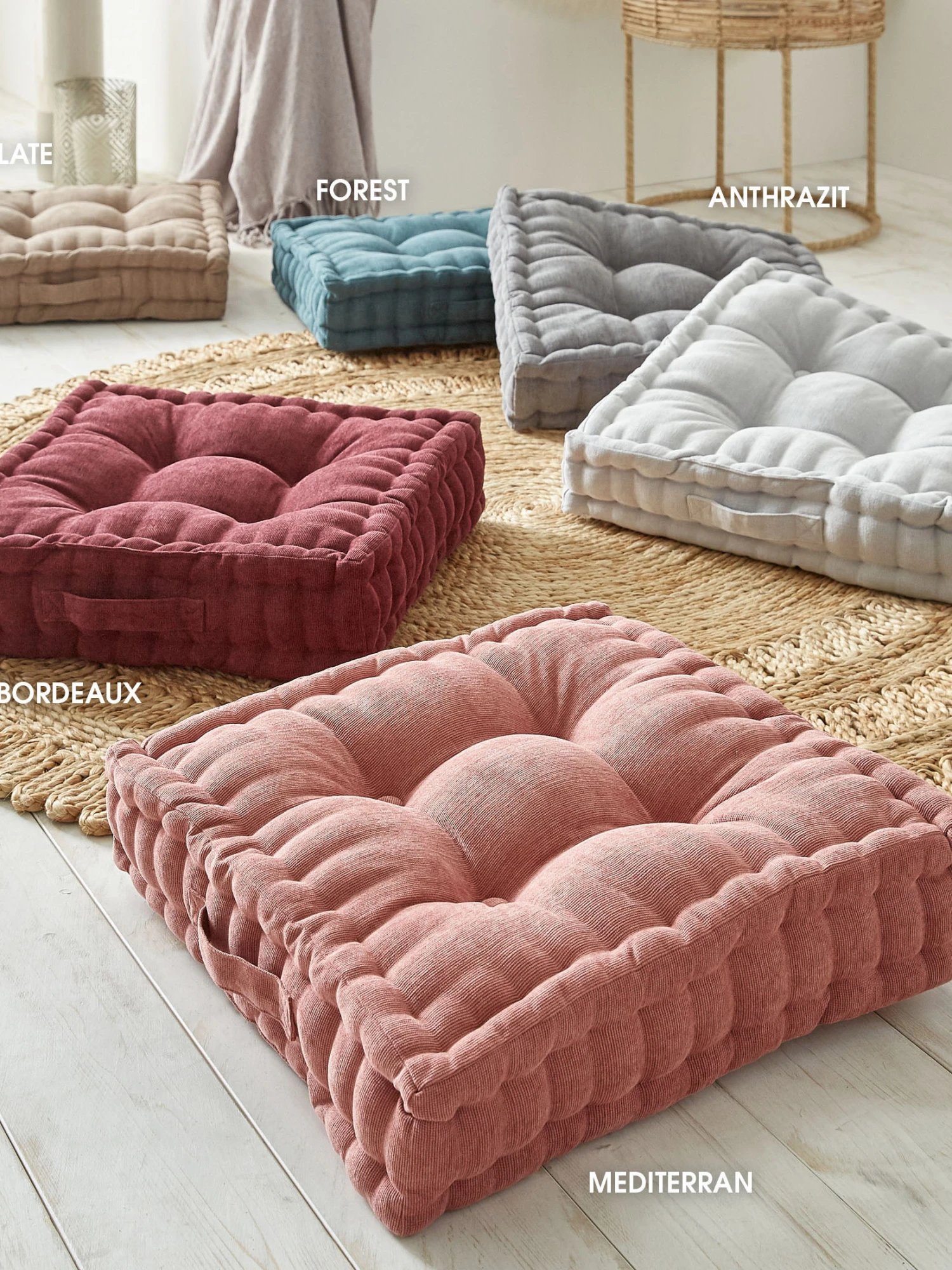 Bodenkissen, Chocolate Bodenkissen, Chocolate -Einrichtungsgegenstände Geschäft Yanni Bodenkissen div 45x45 mil 3