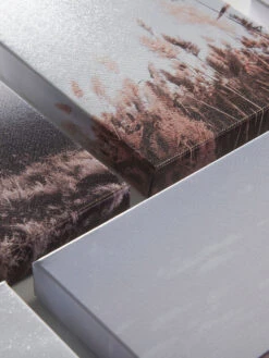 Druck, Hellbraun -Einrichtungsgegenstände Geschäft ZufluchtamMeer Leinwandbild Blau Hellbraun 25x25 lup